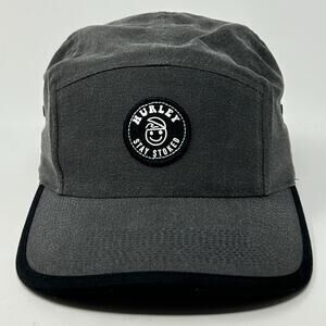 Hurley Stay Stoked Camp Hat Baseball Cap Surfer Surfing Strapback Gray 5 Panel